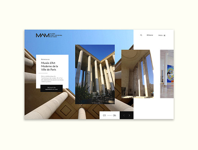 Daily UI Challenge 003 - MAM - Landing page - desktop dailyui dailyuichallenge landingpage museum uidesign uxdesign