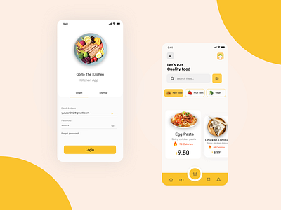 简单设计各种美食应用程序页面 app design typography ui