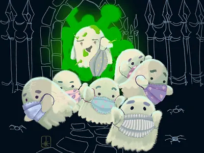 Spoocky ghost art digitalart digitalillustration illustration