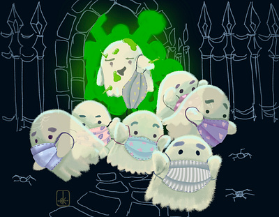 Spoocky ghost art digitalart digitalillustration illustration