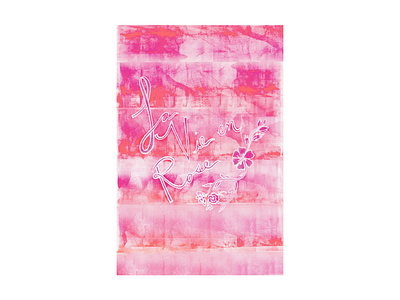 La Vie En Rose artwork children book illustration color design fade fine art flower hand lettering illustration music ombre pink red song lyrics typography