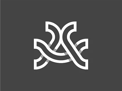 A 2d a branding design flat graphic icon letter letterform logo logotype mark minimalistic monogram negative space sign simple symbol typography vector