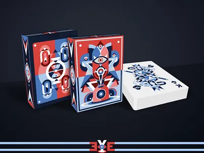 EYE absractart abstract artwork card carddeck cards coloring custom digitalart fader illustration playing playingcards poker poker card shapes