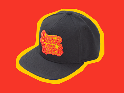 Break the Rules Snapback art design fashion hat lettering logo psychedelic rebel snapback swag type typography vector