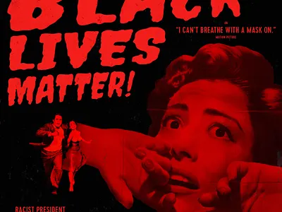 Black Lives Matter animation blm collage design experiment halloween horror layout movie poster type typography