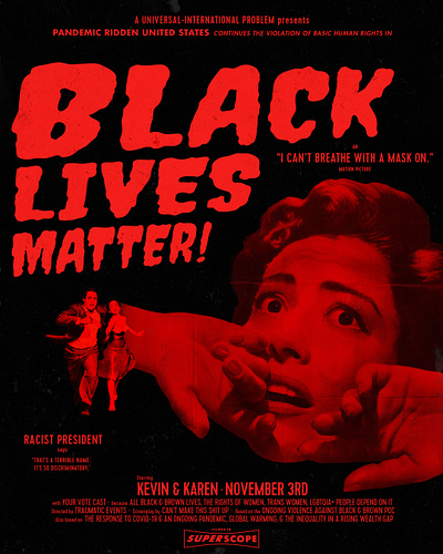 Black Lives Matter animation blm collage design experiment halloween horror layout movie poster type typography