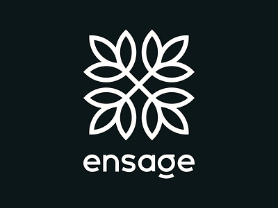 Ensage Full Logo clean logo clover cute logo floral foilage geometric leaf leaves logo logo design logomark logotype mark natural nature organic ornament ornamental simple logo symbol
