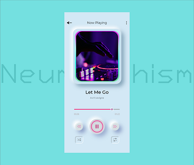 Music Player Soft UI android app design drawing graphic design illustration ios logo typography ui design ux vector web
