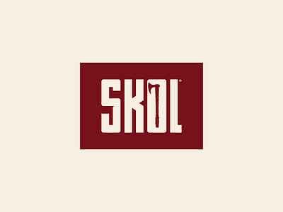 SKOL logo branding design flat graphic design icon logo minimal skol vector viking vikings