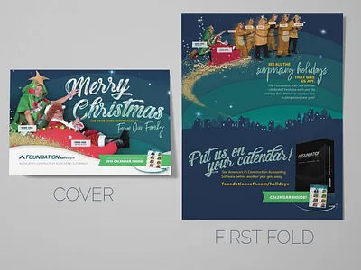 Custom Christmas Card brand identity christmas card marketing page layout typography