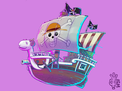 Goin Merry arte colors desenho illustration illustration art ilustration ilustração onepiece photoshop