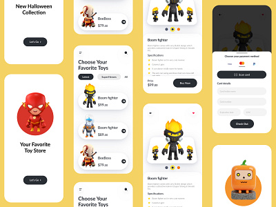 Toy store Mobile App UX-UI Design 2 app app design apps halloween mobile mobile app mobileapp mobileappdesign top ux ui designer toy toy app toy store trending ux ui design uxui