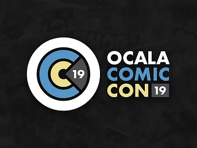 Ocala Comic Con badge branding comic con design icon illustration logo