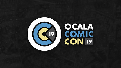 Ocala Comic Con badge branding comic con design icon illustration logo