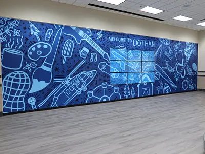 Dothan Airport Video Wall branding design graphic graphic design illustration typography