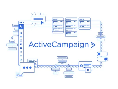 ActiveCampaign Toon UI crm figma illustration monoline ui