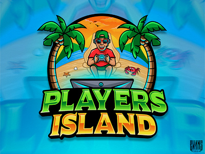 Logo Players Island 99designs beach behance branding designs evanscrea illustration illustrator island logo logotoons mascot character players vector