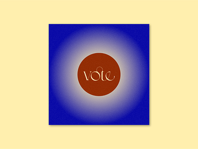 Go Out & Vote 2020 design election gradient presidential election typography vote