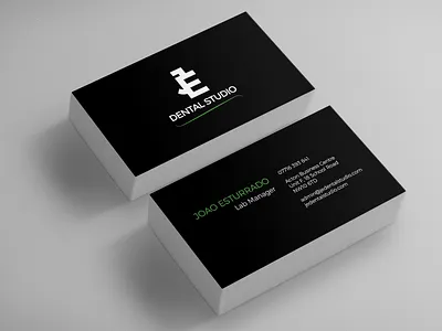 JE Dental Studio Business Cards brand brand design brand identity branding branding design business card business card design business cards business cards design dental dental care dental clinic design designs graphic design print print design
