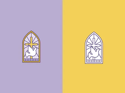 Stained Glass Window brand identity branding catholic church design drawing fun icon illustration illustrator logo vector