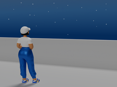Night 3d art 3dart 3dcharacter 3dillustration blender3d character design fridony graphicdesign illustration