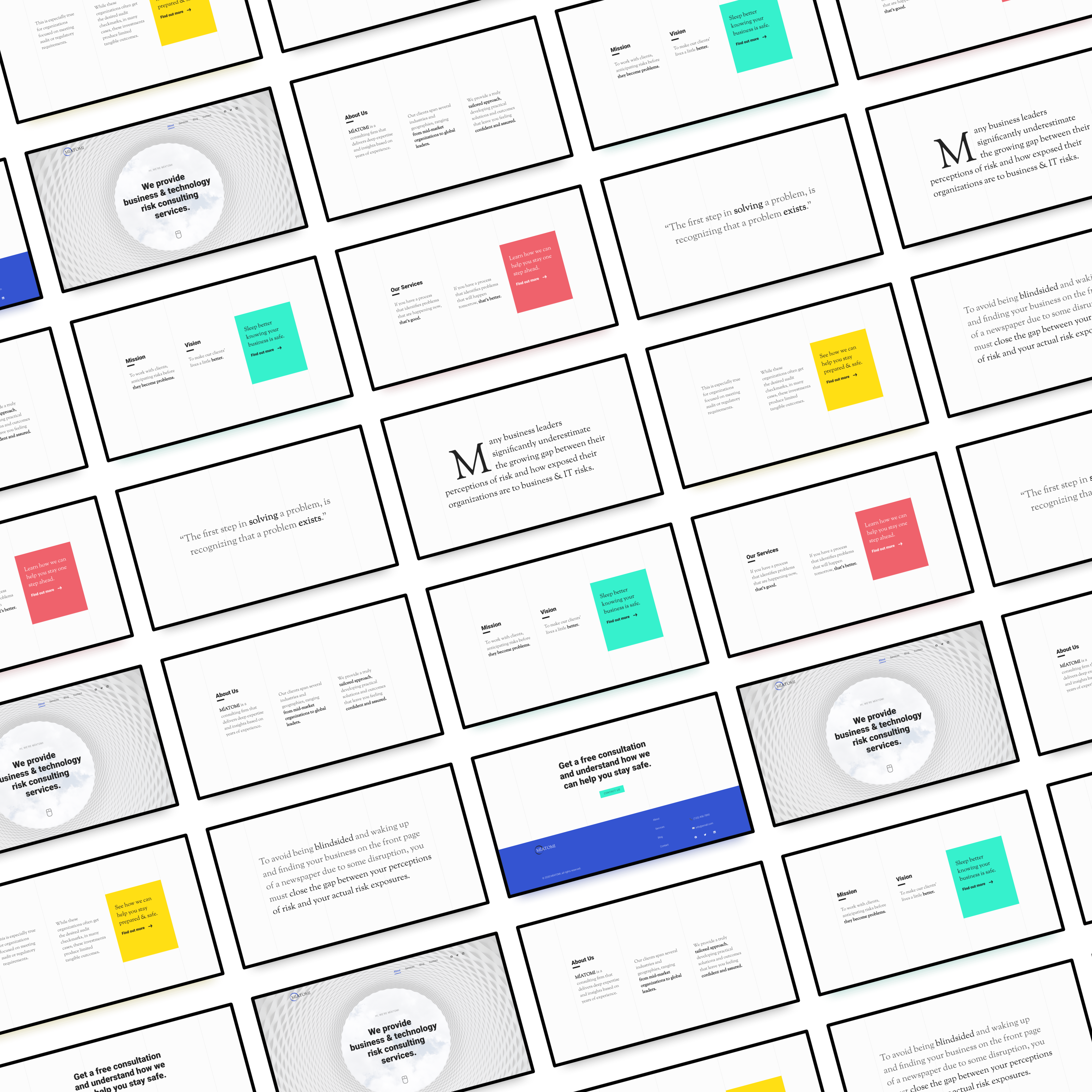 Míatomi Risk Consulting branding graphic design ui