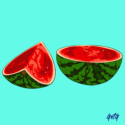 Watermelon design flat fruit graphic design illustration illustrator minimal minimalist photoshop vector vectorart watermelon