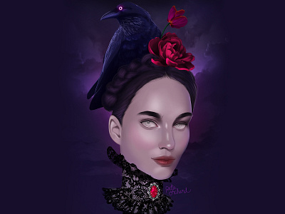 A spooky portrait for halloween! dribbbleweeklywarmup gothic art halloween illustration illustration spooky