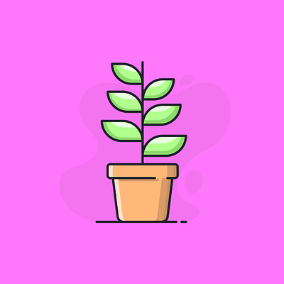 Decorative Plants design flat flat design flat illustration graphic design icon icon design illustration ui ux ui design vector illustration