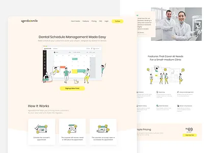 Landing Page Design for Dental Clinic App clinic dental dental clinic dentist health healthcare landingpage medical website