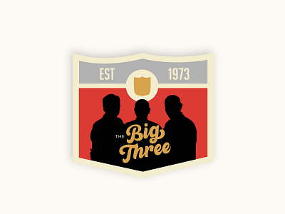 Big Three badge branding design friendship illustration logo plaque