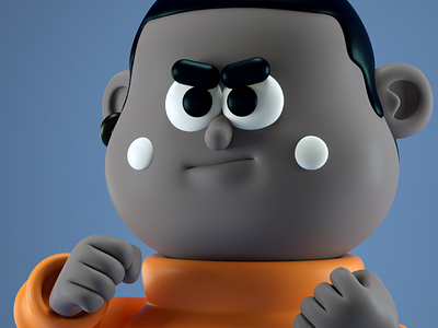 joe troubles 3d cartoon character cute fight funny