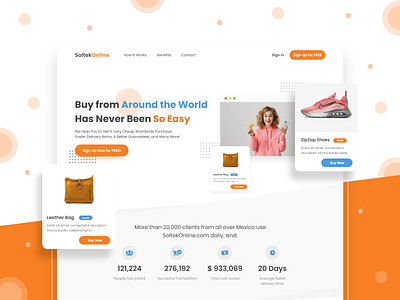 SoltekOnline Landing Page Re-Design landingpagedesign marketplace redesign concept ui design uiux design web design website