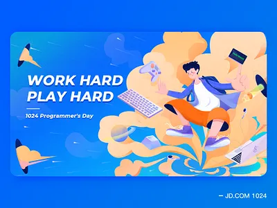 1024 Programmer's Day-Plan A branding design illustration ui web