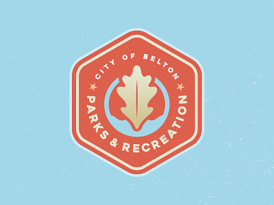Belton Parks & Recreation Logo Concept badge branding city leaf logo oak parks and recreation patch water