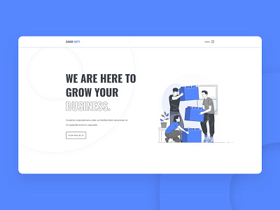 Zakir Soft Agency adobe xd adobexd agency branding design homepage illustration image minimal website photoshop psd template typography ui ux vector website