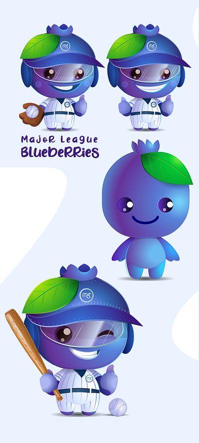 major league blueberries character mascot