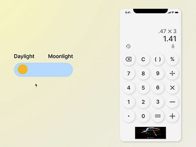 DailyUI004 Calculator 004 calculator dailyui dailyui004 darktheme google lighttheme productdesign ui ux uxui