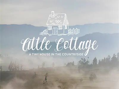 Little Cottage Hand Drawn Logo branding calligraphy logo cottage cute graphic graphicdesign hand drawn house illustration life logo logo design logos logotype minimal minimalist slow vector
