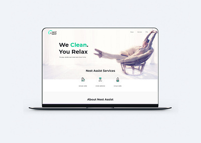 NestAssist Web UI assistant baiju clean clean ui cook service green ui house assist house care houseclean nestaway portfolio shanbaiju shild care