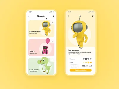 Pipo - App Events For Kids app application astronaut balloon design design app dinosaur event robot screen shopping simple splash store toy ui ux