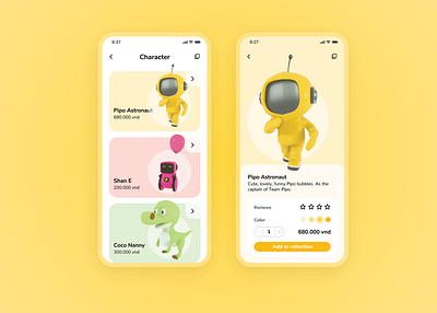 Pipo - App Events For Kids app application astronaut balloon design design app dinosaur event robot screen shopping simple splash store toy ui ux