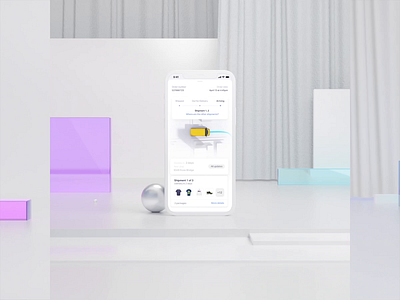 Delivery animation 3d preview 3d animation app apple branding c4d delivery download illustration ios iphone12 logistics mockup motion nautral scene simple ui ux watch