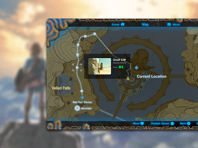 DailyUI#029 Map breath of the wild dailyui dailyui 029 dailyuichallenge game gui map redesign ui ux