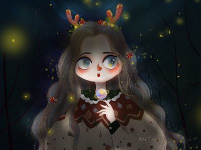 Magic girl illustration illustration