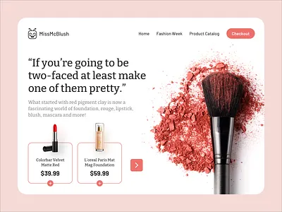 Makeup E-Commerce Store clean ui creative creative design ecommerce ecommerce design ecommerce shop ecommerce website landing page landing page concept landing page design landing page ui online shopping online store ui ui design ux visual design web design webdesign website design