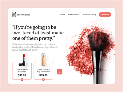 Makeup E-Commerce Store clean ui creative creative design ecommerce ecommerce design ecommerce shop ecommerce website landing page landing page concept landing page design landing page ui online shopping online store ui ui design ux visual design web design webdesign website design