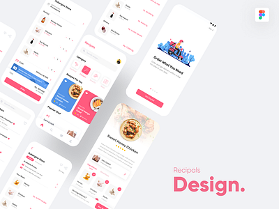 #Exploration - Recipals (Recipe App) app clean color design dribbble figma ui ux whitespace