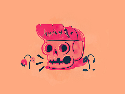 Day 11: Skeleton branding death metal illustration illustrator skull skulls the creative pain vector