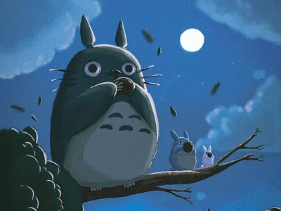 Totoro (となりのトトロ) flowers illustration studioghibli totoro
